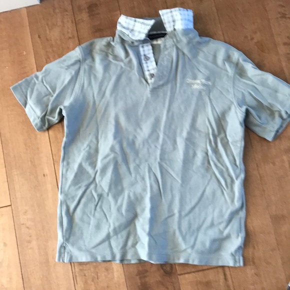 Ocean park maine embroidered plaid trim S shirt - Picture 1 of 6